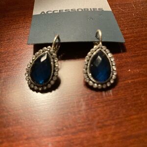 Blue pierced earrings